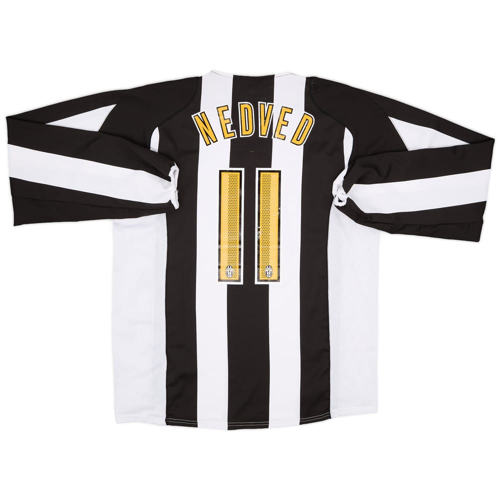 2004-05 Juventus Home L/S Shirt Nedved #11 - 6/10 - (L)