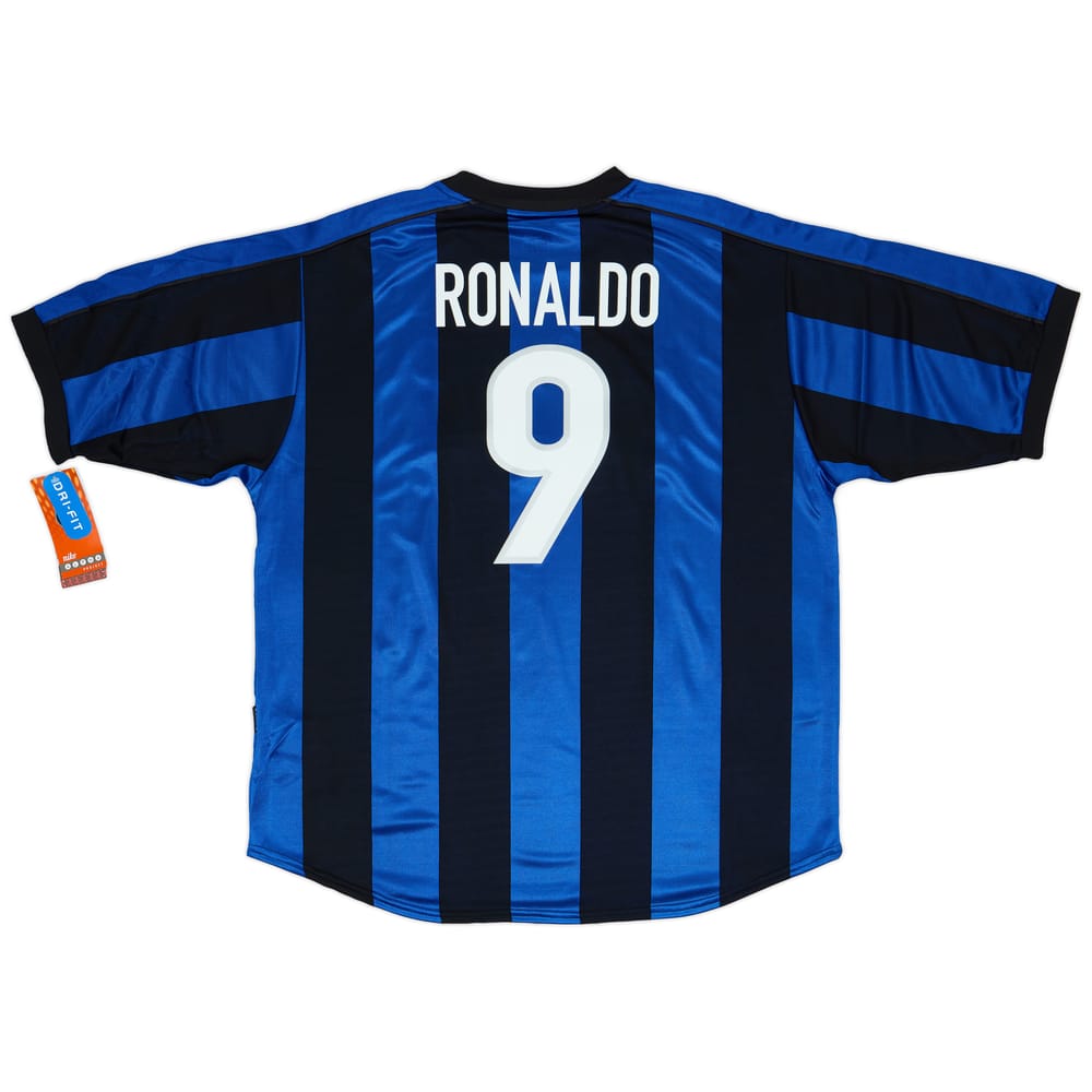 1999-00 Inter Milan Home Shirt Ronaldo #9 (XXL)