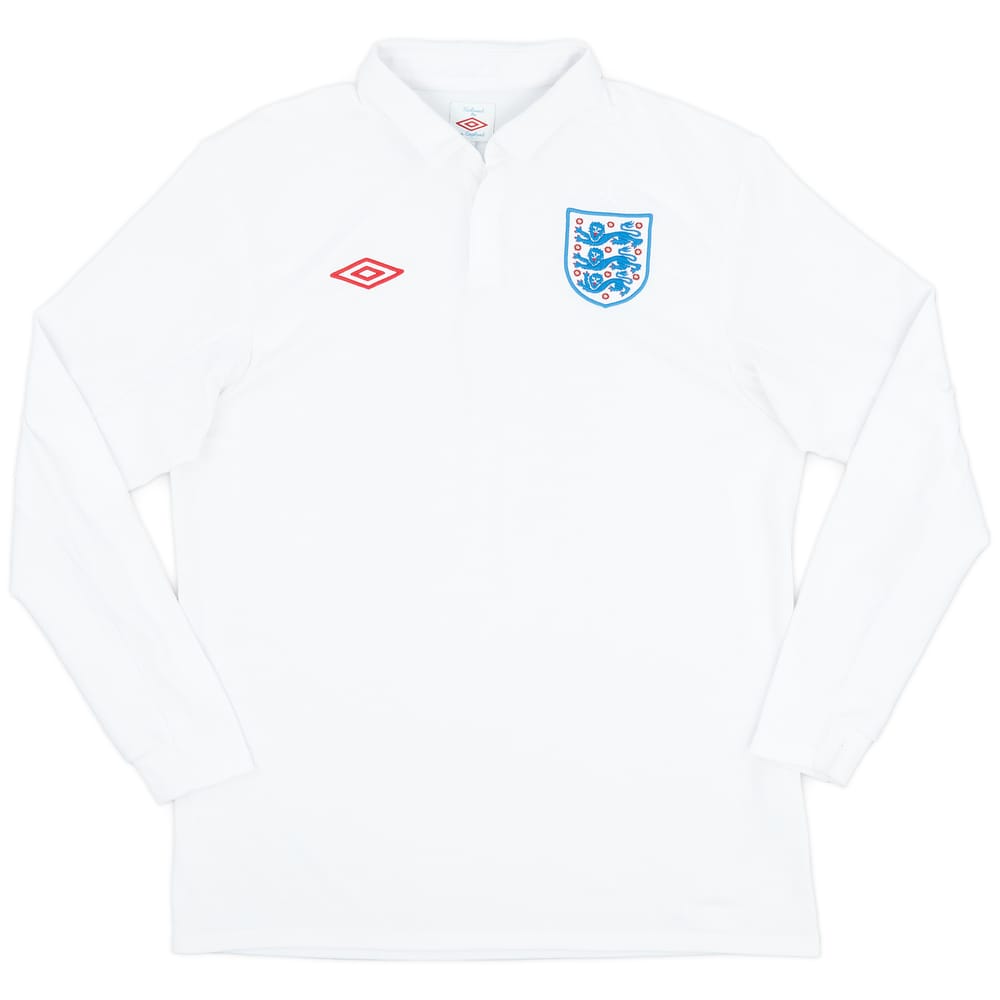 2009-10 England Home L/S Shirt - 9/10 - (L)