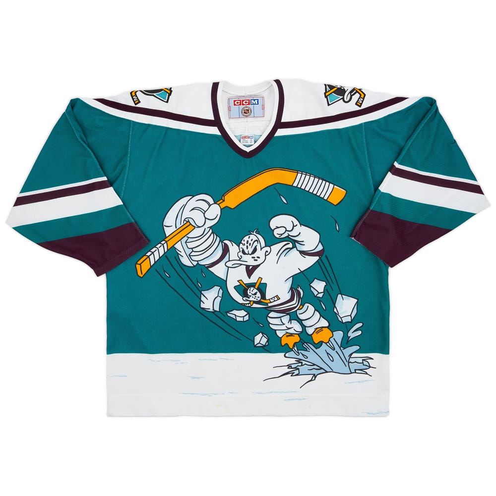 1995-96 Mighty Ducks of Anaheim CCM Alternate Jersey - 8/10 - (XL)