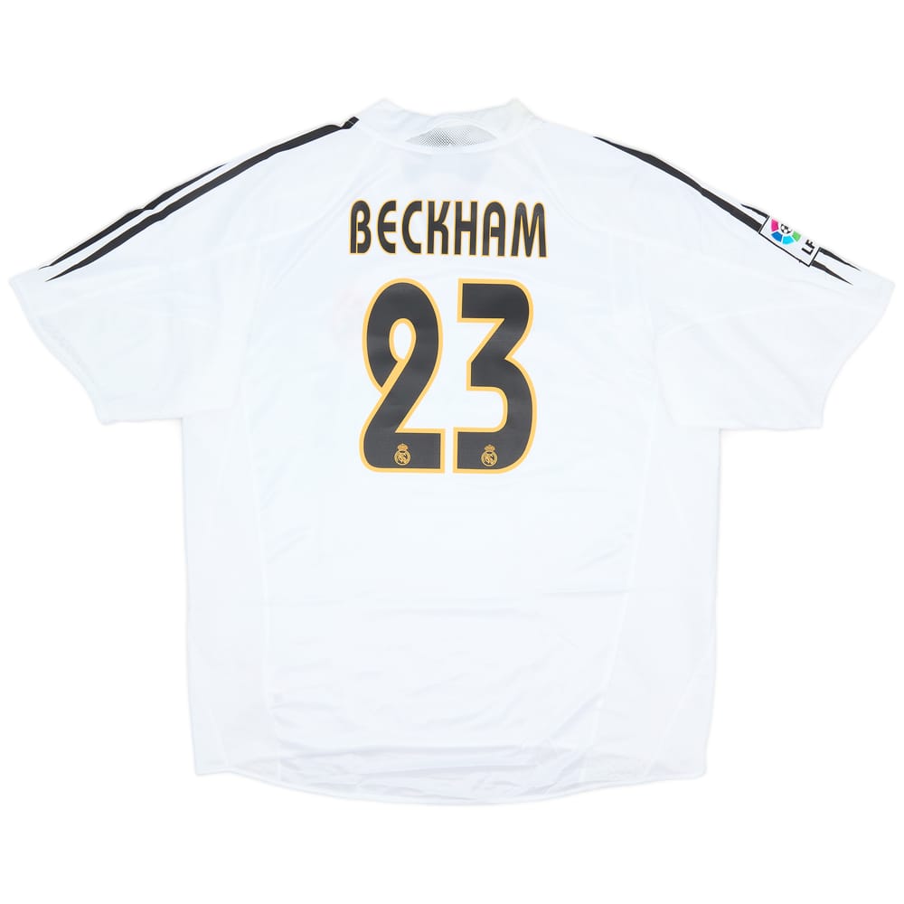 2004-05 Real Madrid Home Shirt Beckham #23 (XL)