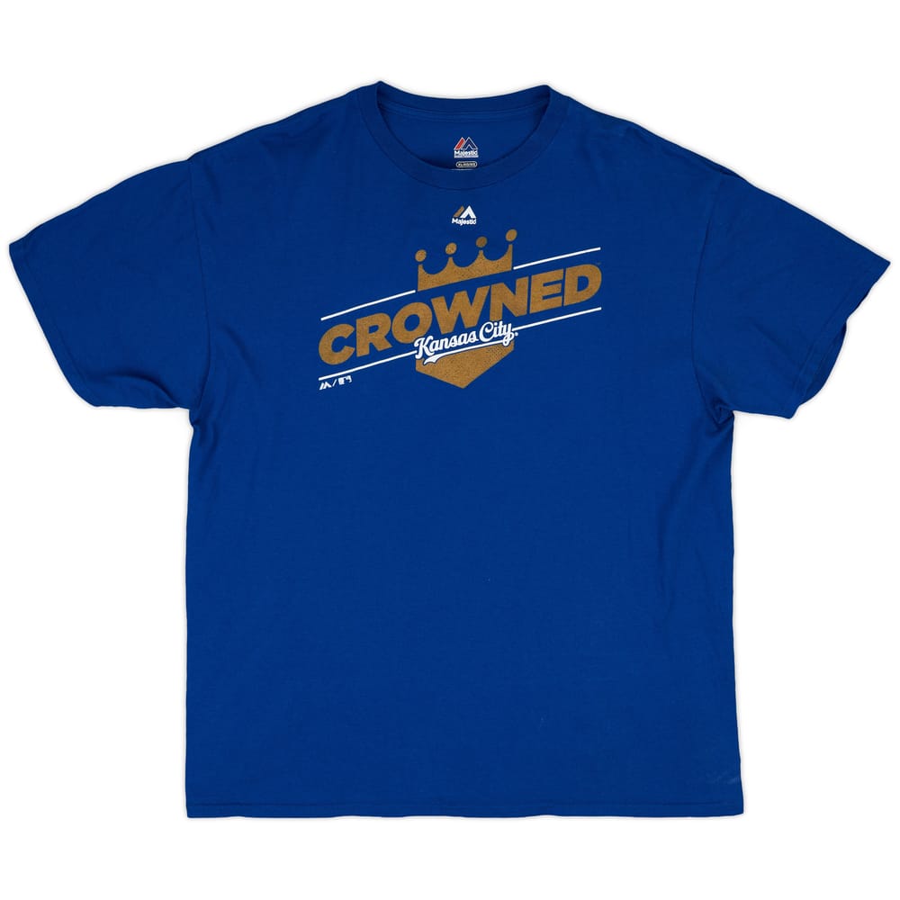 2015 Kansas City Royals 'Crowned' Majestic Tee - 9/10 - (XL)
