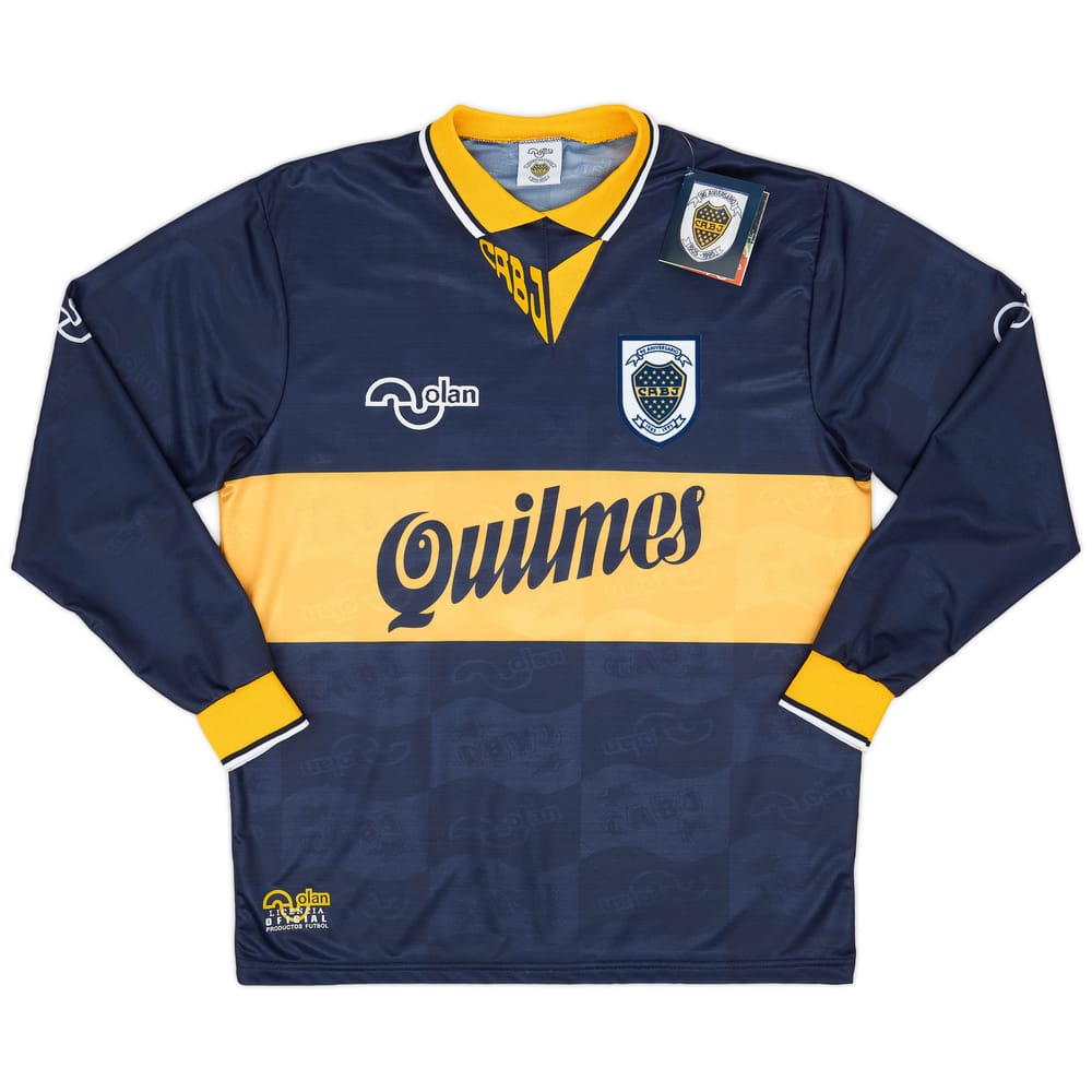 1995-96 Boca Juniors Olan ReIssue Home L/S Shirt #10 (Maradona)