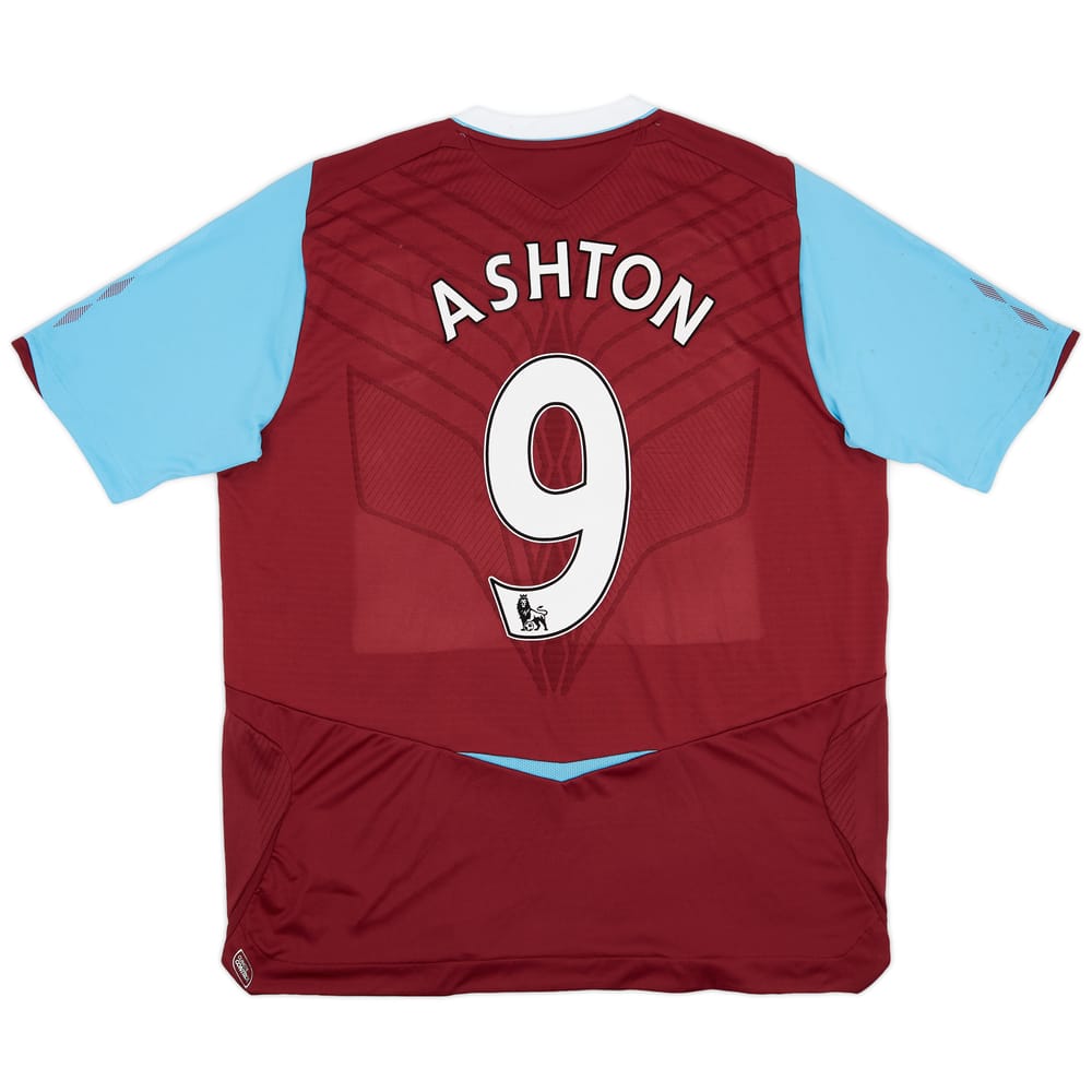 2008-09 West Ham Squad Signed Home Shirt Ashton #9