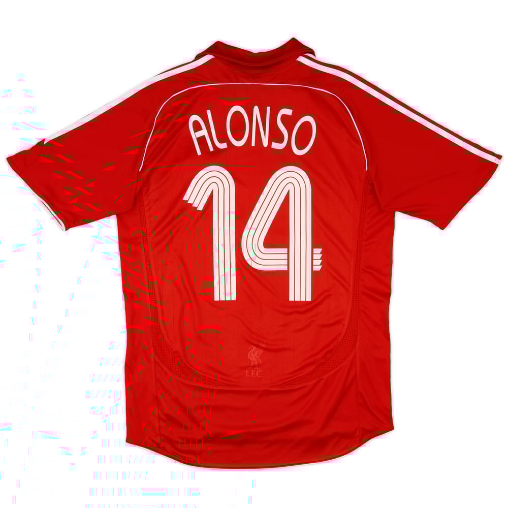 2006-08 Liverpool Home Shirt Alonso #14 - 6/10 - (M)