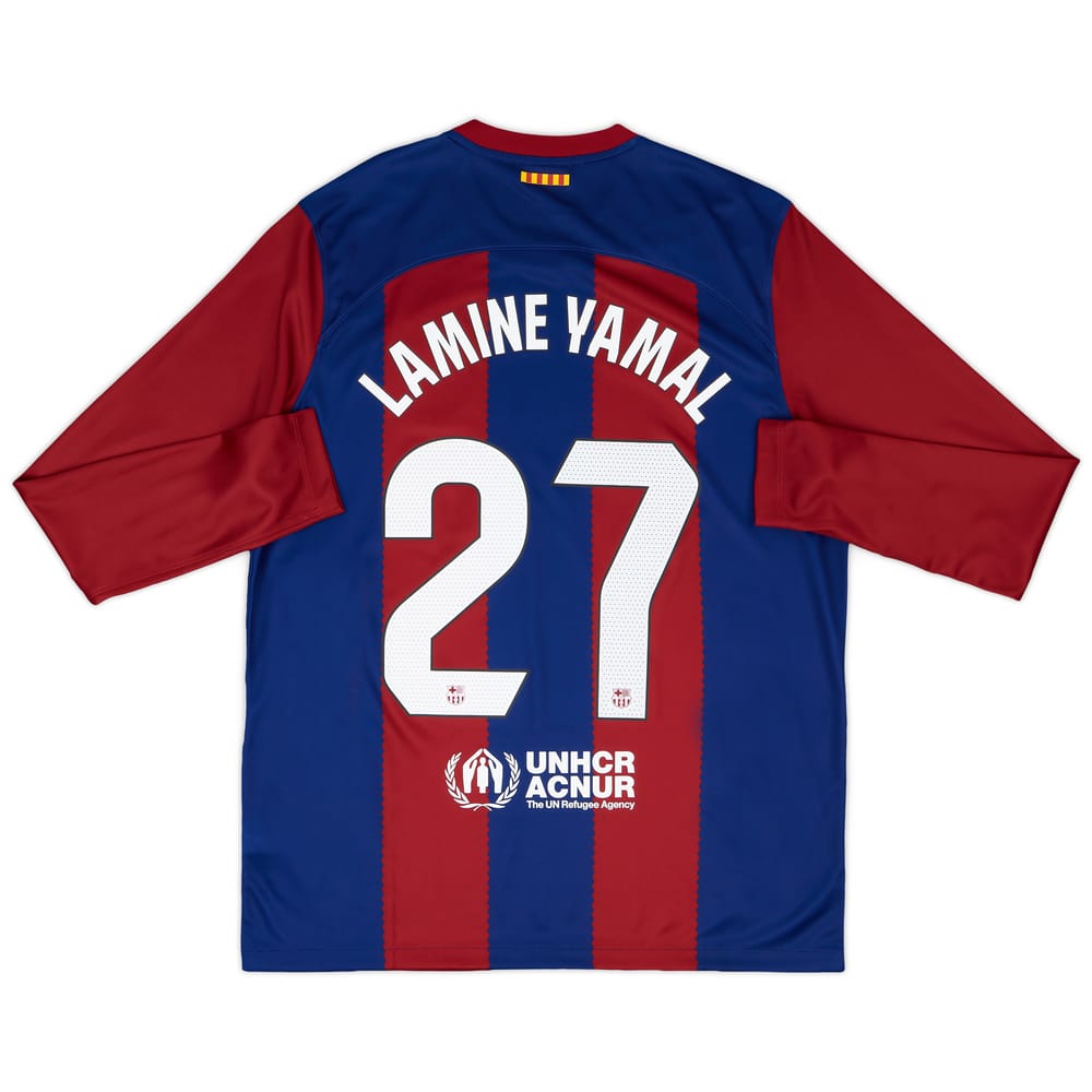 2023-24 Barcelona Home L/S Shirt Lamine Yamal #27