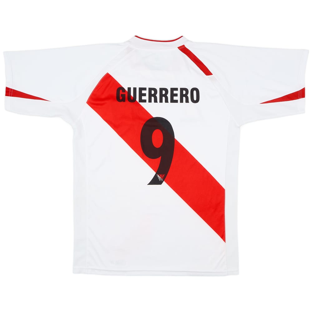 2007-09 Peru Home Shirt Guerrero #9 - 6/10 - (L)