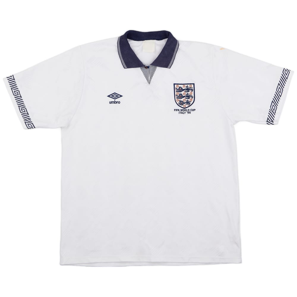 1990-92 England 'World Cup' Home Shirt - 7/10 - (L)