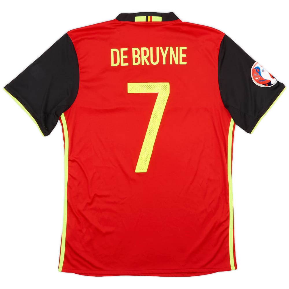 2016-17 Belgium Home Shirt De Bruyne #7 - 6/10 - (M)