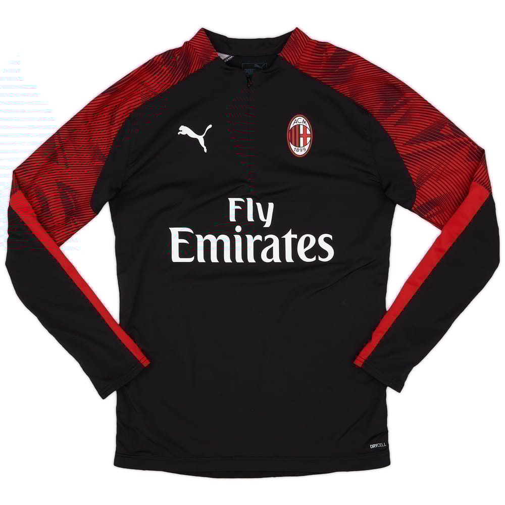 2019-20 AC Milan Puma 1/4 Zip Training Top - 8/10 - (S)