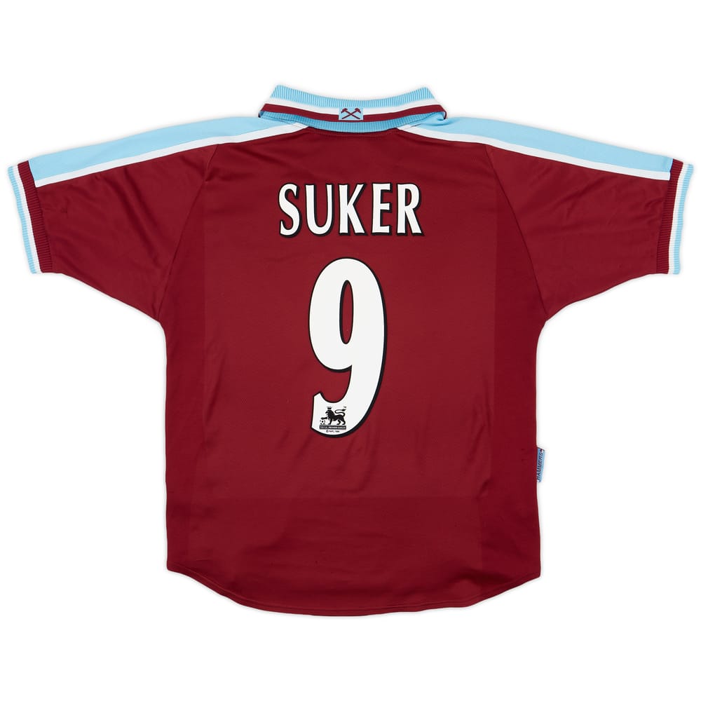 1999-01 West Ham Home Shirt Suker #9 - 6/10 - (M)