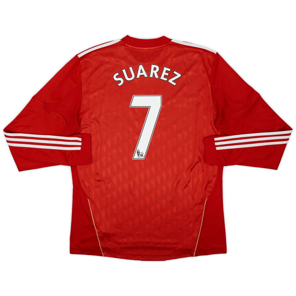 2010-12 Liverpool Home L/S Shirt Suarez #7 - 7/10 - (L)
