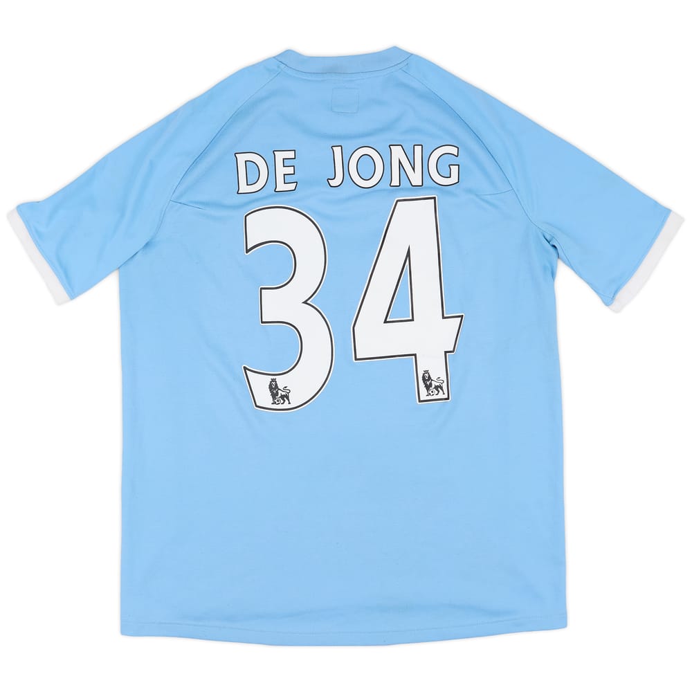 2010-11 Manchester City Home Shirt De Jong #34 - 6/10 - (L)