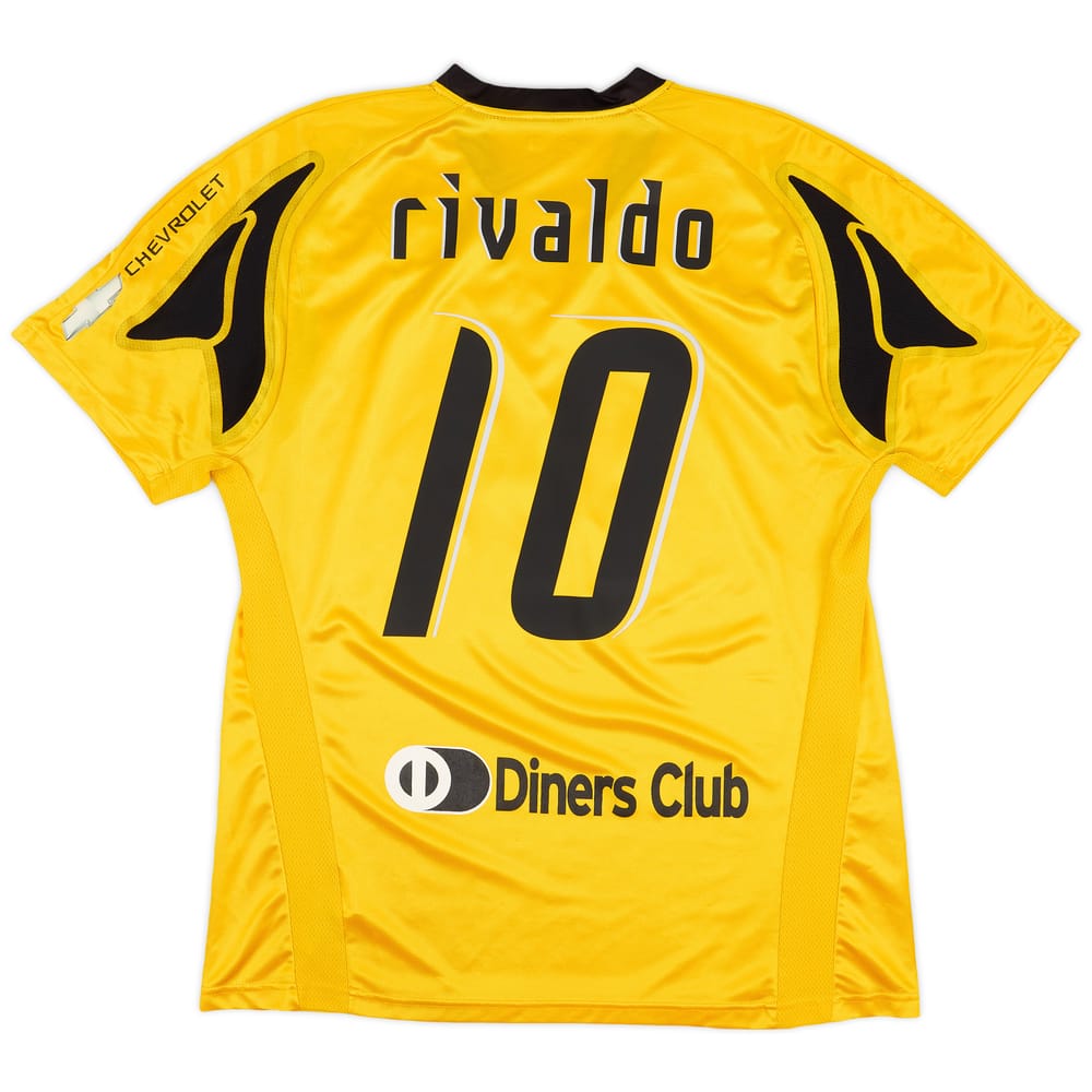 2007-08 AEK Athens Home Shirt Rivaldo #10 - 8/10 - (XXL)