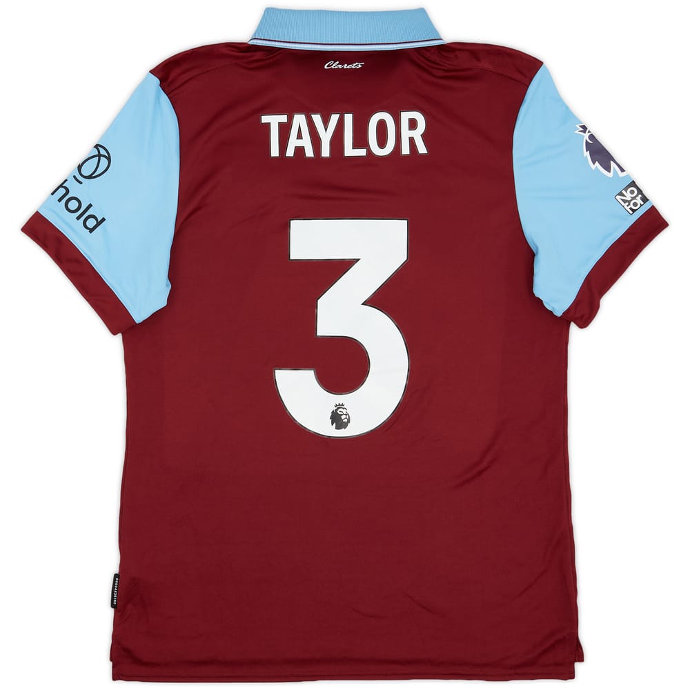 2023-24 Burnley Match Issue Home Shirt Taylor #3