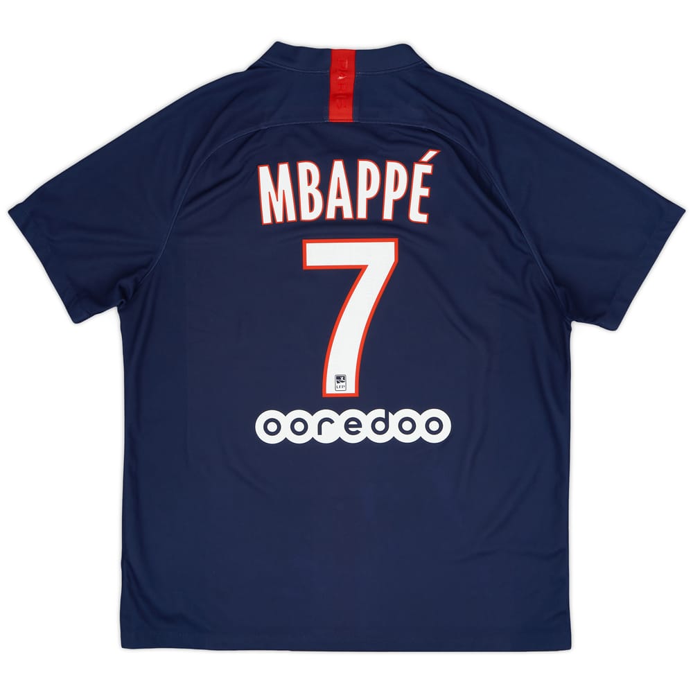 2019-20 Paris Saint-Germain Home Shirt Mbappe #7 - 6/10 - (XL)