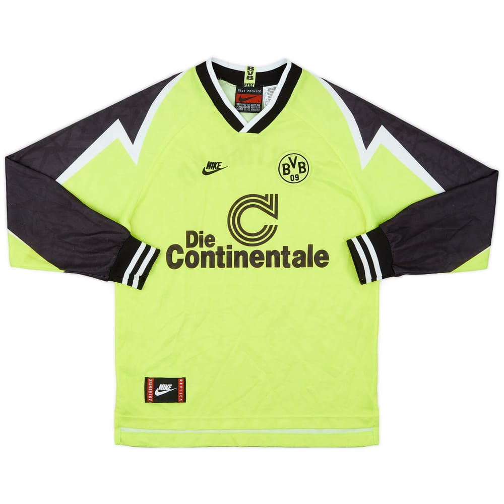 1995-96 Borussia Dortmund L/S Home Shirt - 8/10 - (L.Boys)