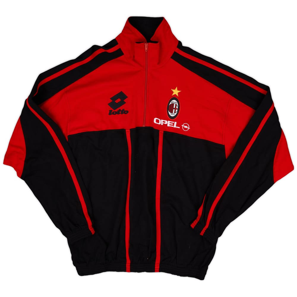 1995-96 AC Milan Lotto 1/4 Zip Sweat Top - 10/10 - (XXL)