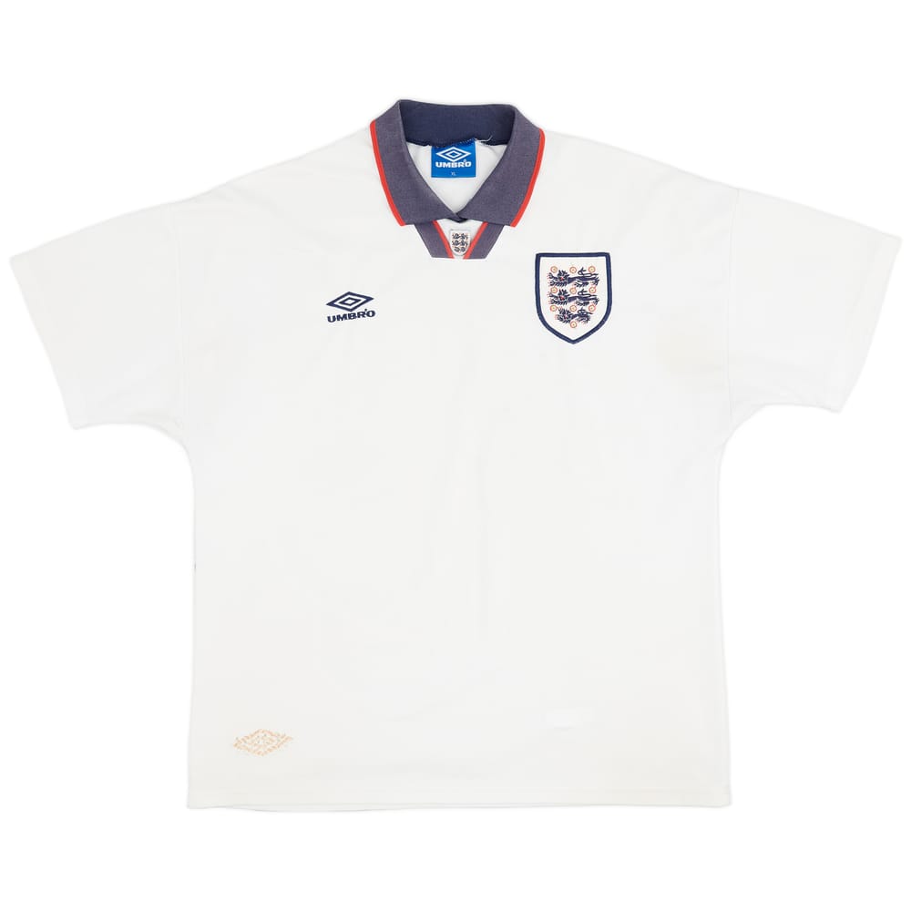 1993-95 England Home Shirt - 6/10 - (XL)