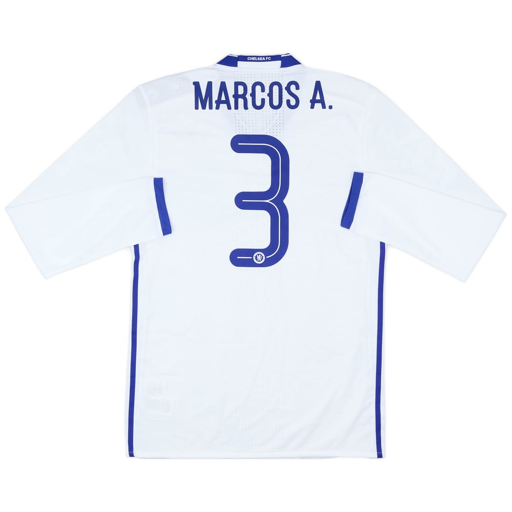 2016-17 Chelsea Player Issue Third L/S Shirt Marcos A #3 (L)