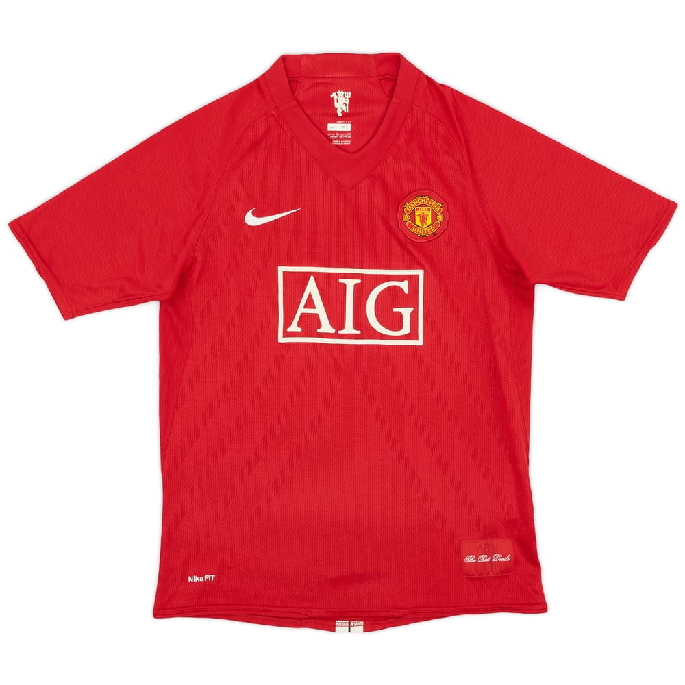 2007-09 Manchester United Home Shirt - 5/10 - (XL.Boys)