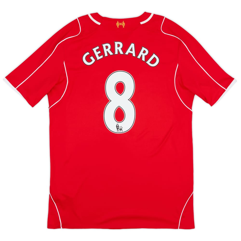 2014-15 Liverpool Home Shirt Gerrard #8 - 5/10 - (L)