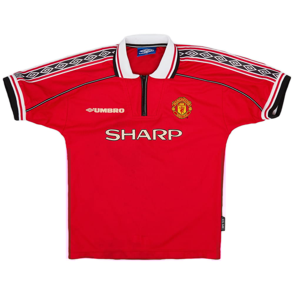 1998-00 Manchester United Home Shirt - 8/10 - (M.Boys)