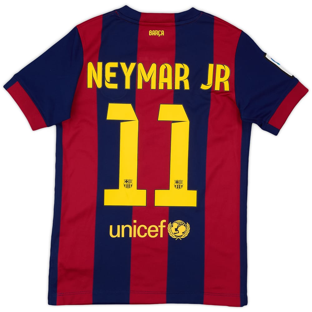 2014-15 Barcelona Home Shirt Neymar Jr #11 - 8/10 - (S.Boys)