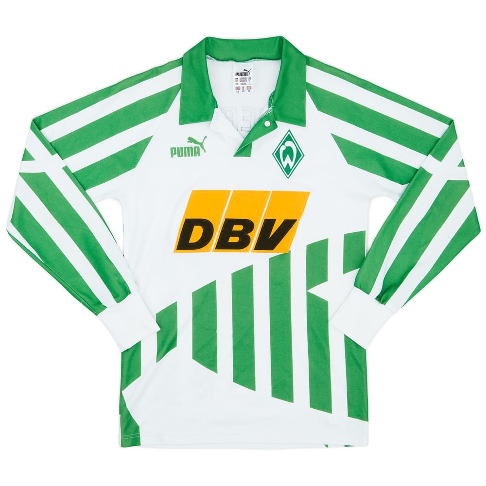 1994-95 Werder Bremen Home L/S Shirt - 7/10 - (XS)