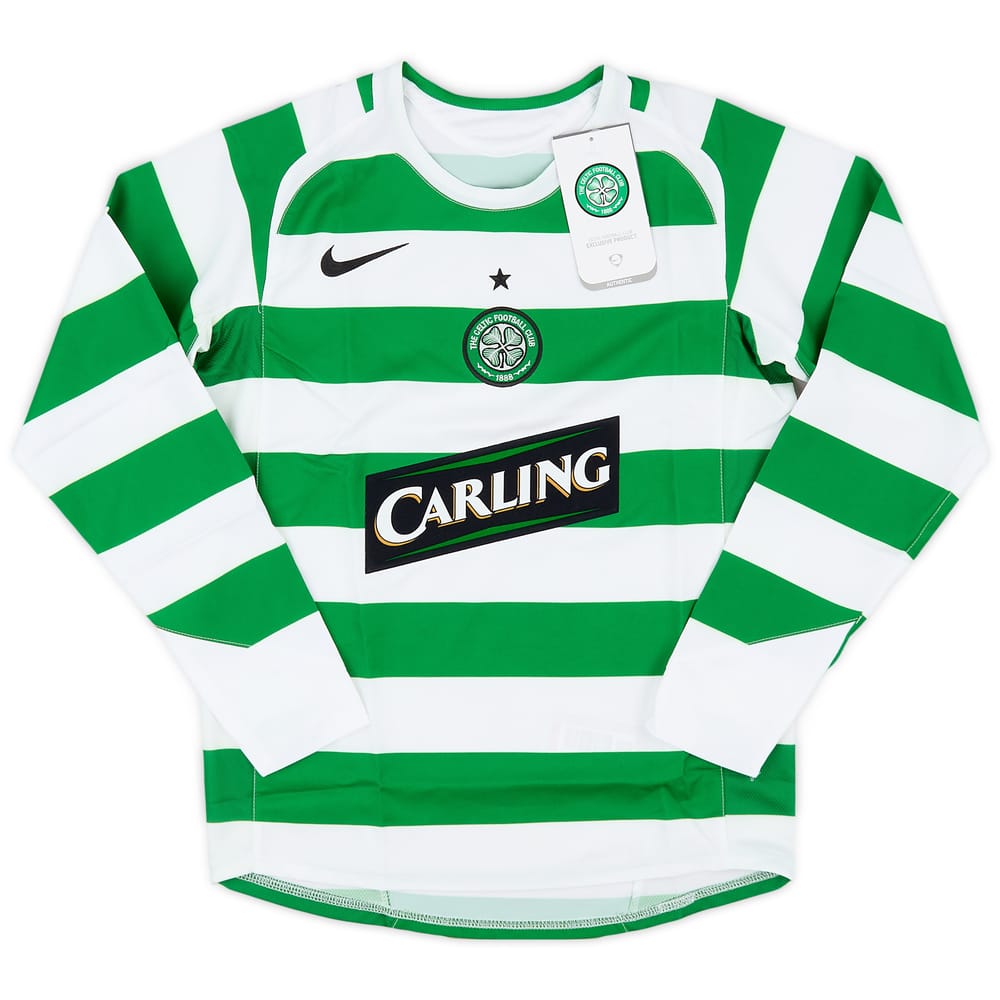 2005-07 Celtic Home L/S Shirt (M.Boys)