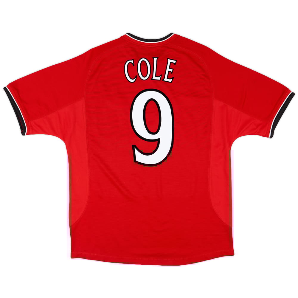 2000-02 Manchester United Home Shirt Cole #9 - 8/10 - (M)