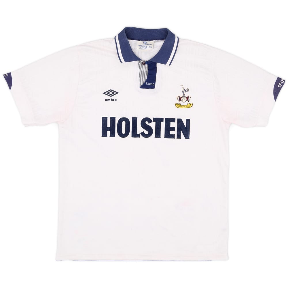 1991-93 Tottenham Home Shirt - 4/10 - (L)