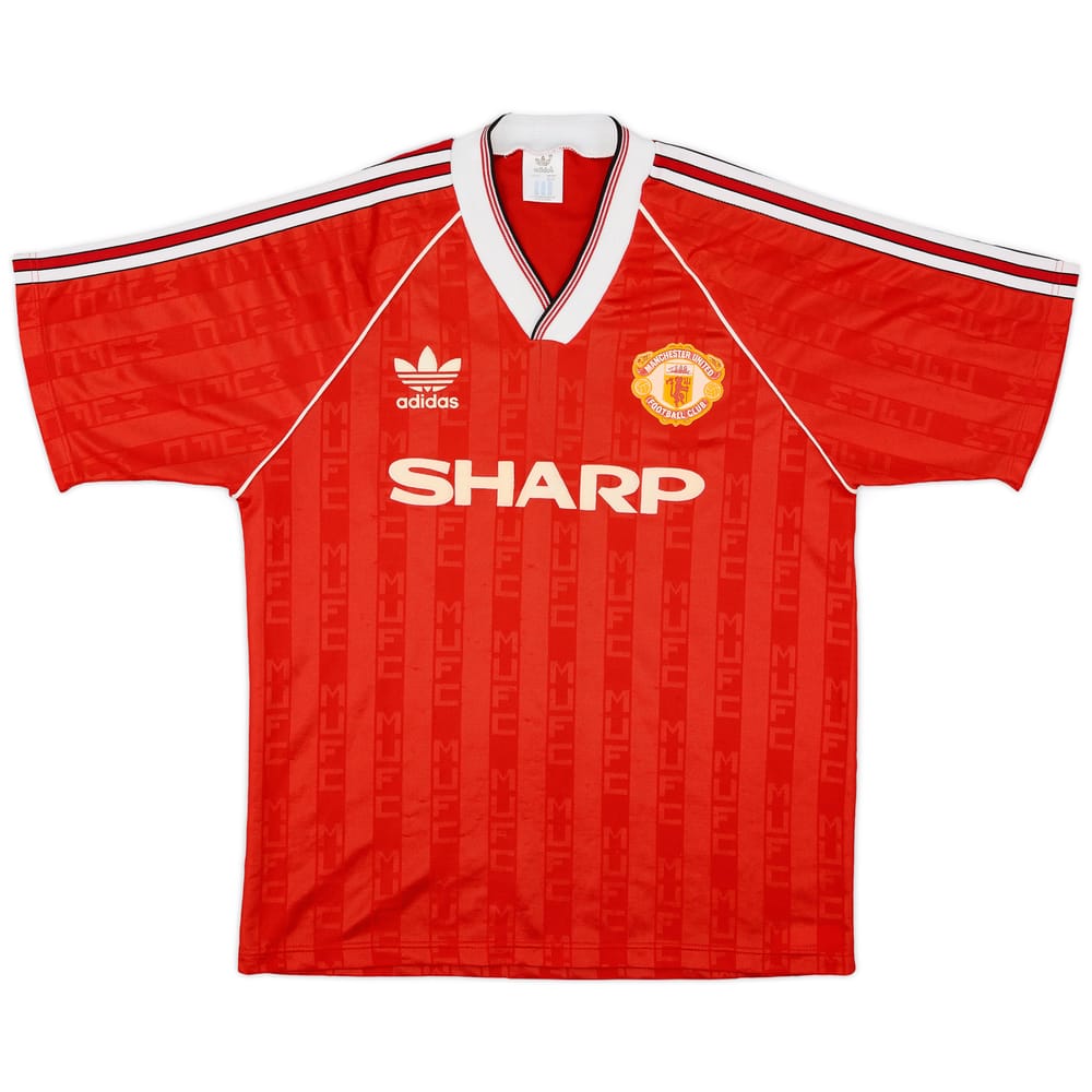 1988-90 Manchester United Home Shirt - 8/10 - (L)