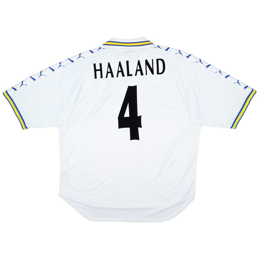 1998-00 Leeds United Home Shirt Haaland #4 - 6/10 - (XL)