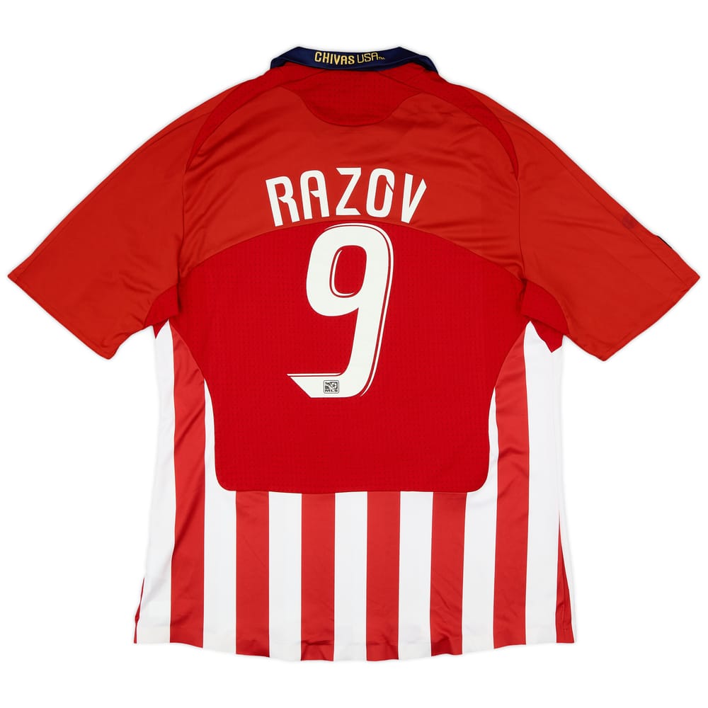2008-09 Chivas USA Match Issue CONCACAF Champions League Home Shirt Razov #9