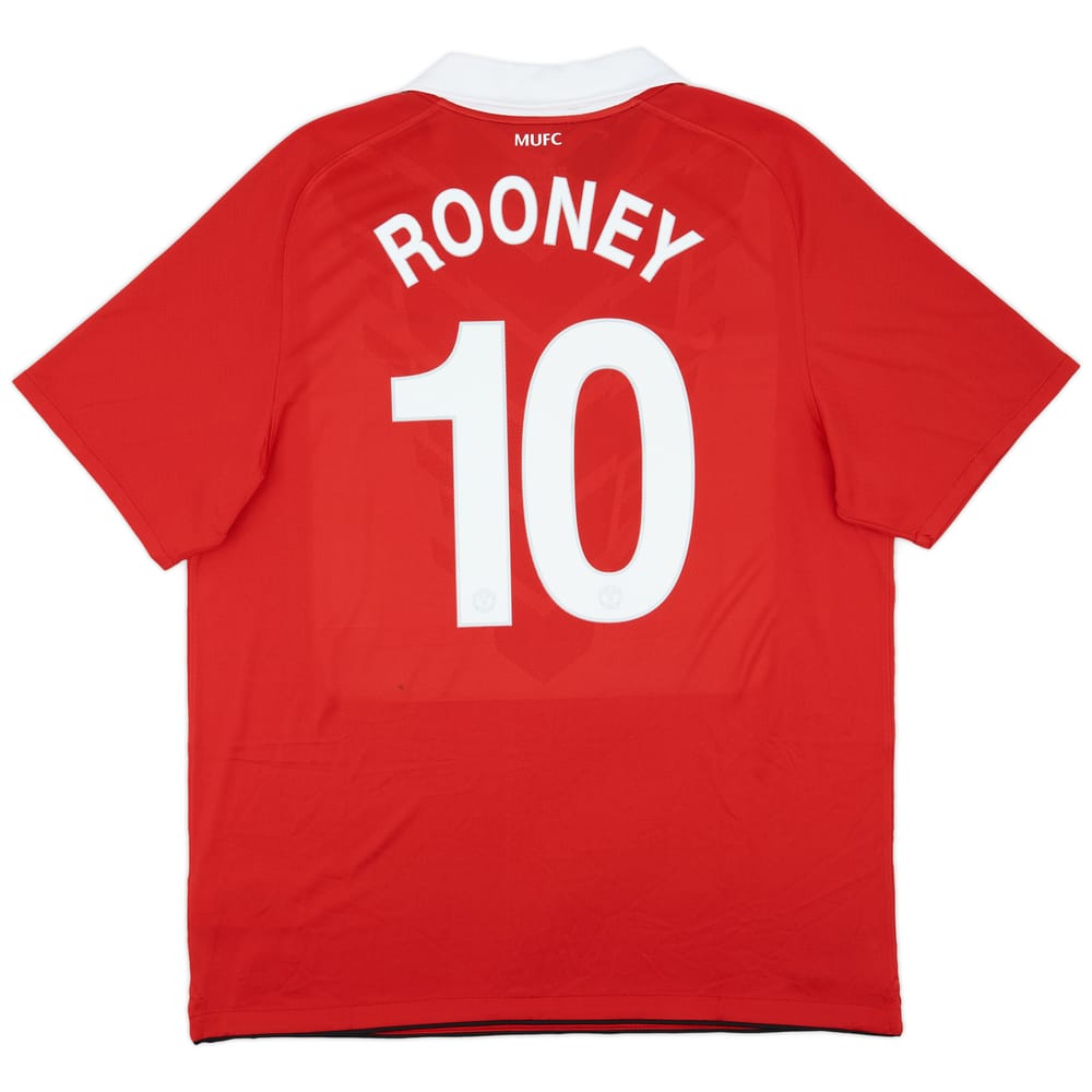 2010-11 Manchester United Home Shirt Rooney #10 (XL)
