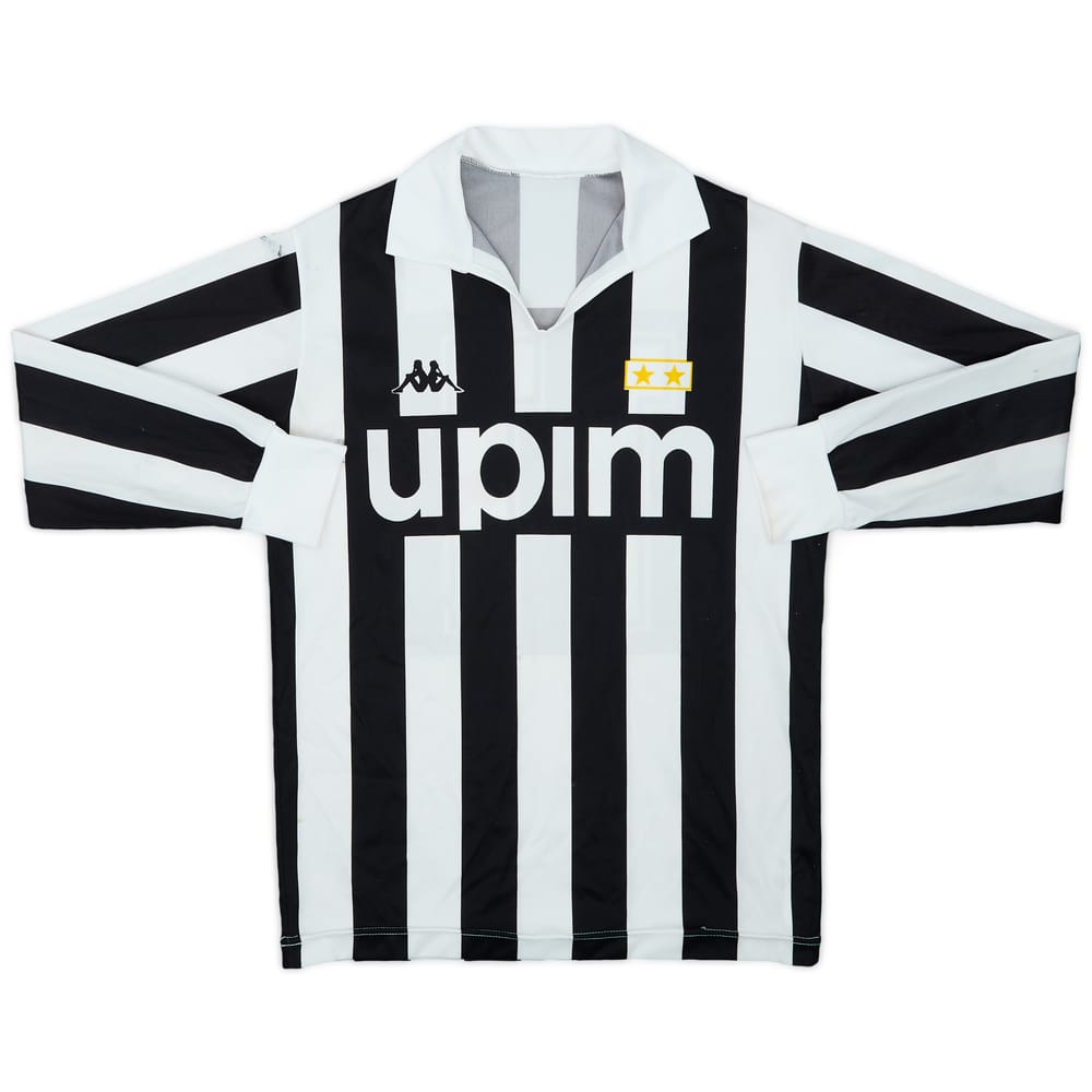 1989-90 Juventus Home L/S Shirt #11 - 6/10 - (L.Boys)