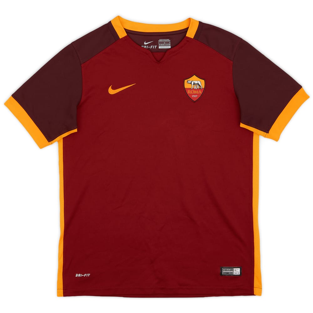 2015-16 Roma Home Shirt - 9/10 - (L.Boys)