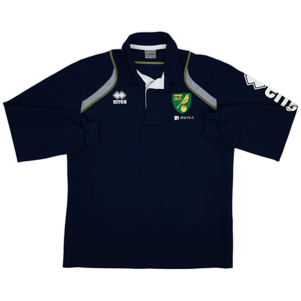 2013-14 Norwich Errea Polo L/S Shirt - 5/10 - (XL)