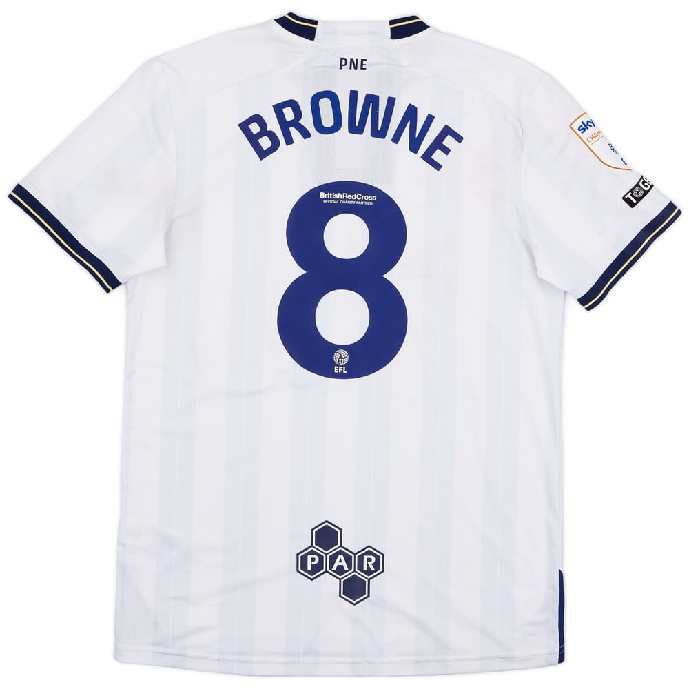 2023-24 Preston North End Match Worn Home Shirt Browne #8