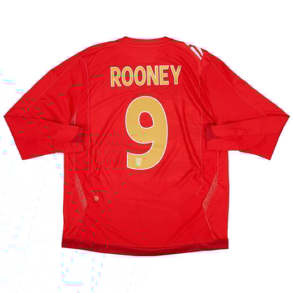 2006-08 England Away L/S Shirt Rooney #9 - 9/10 - (XL)