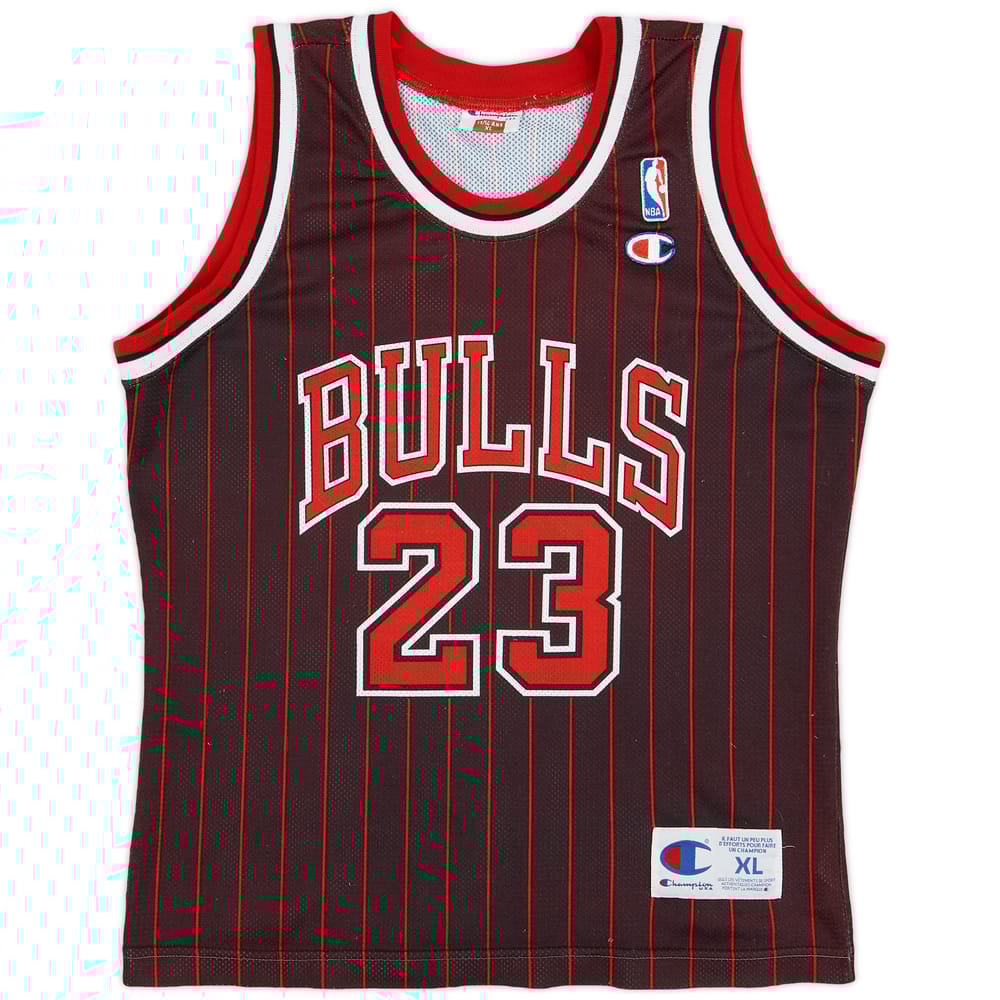 1995-97 Chicago Bulls Jordan #23 Champion Alternate Jersey - 7/10 - (XL.Boys)
