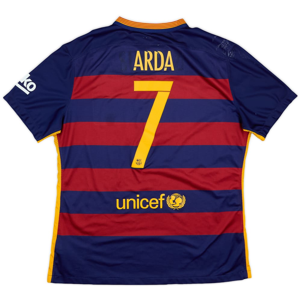 2015-16 Barcelona Authentic Home Shirt Arda #7 - 5/10 - (L)