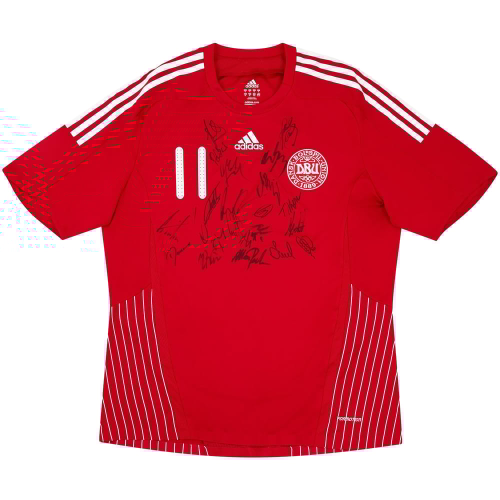 2008-10 Denmark Match Issue Signed Home Shirt #11