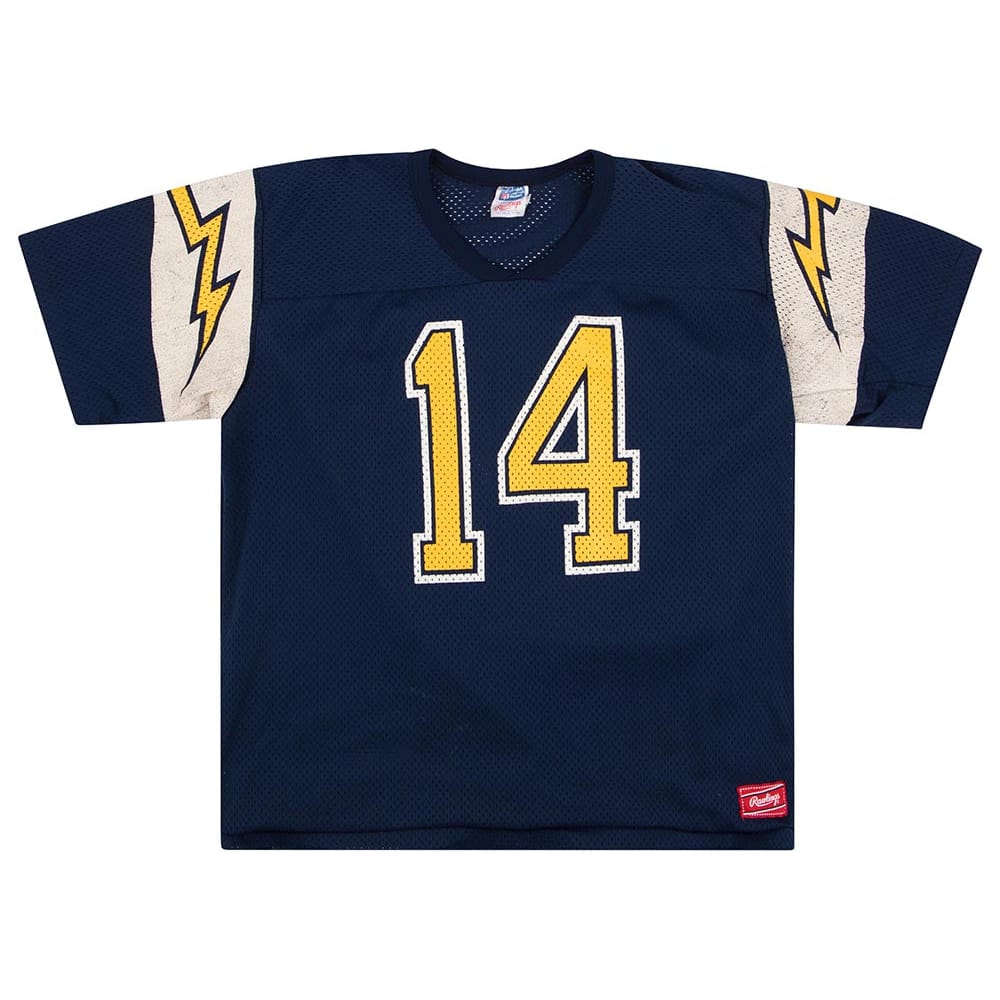 1985 San Diego Chargers Fouts #14 Rawlings Jersey (Home) XL