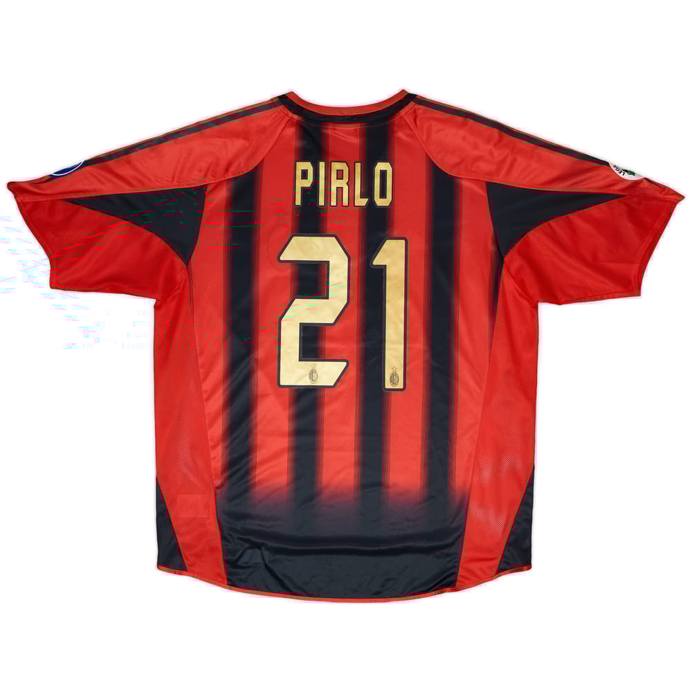 2004-05 AC Milan Home Shirt Pirlo #21 - 4/10 - (XL)