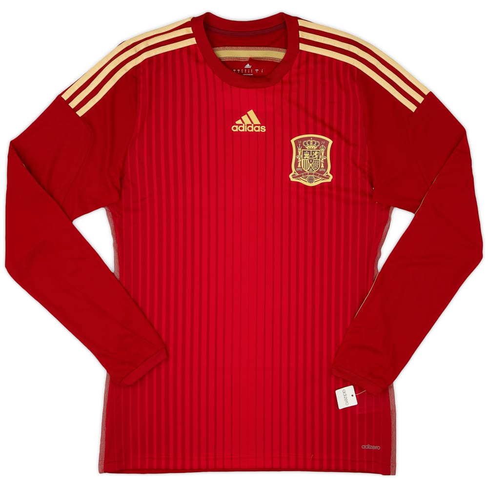 2013-15 Spain Player Issue Home L/S Shirt (M)