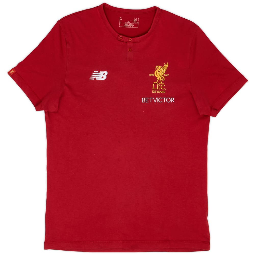 2017-18 Liverpool New Balance Cotton Tee - 9/10 - (M)