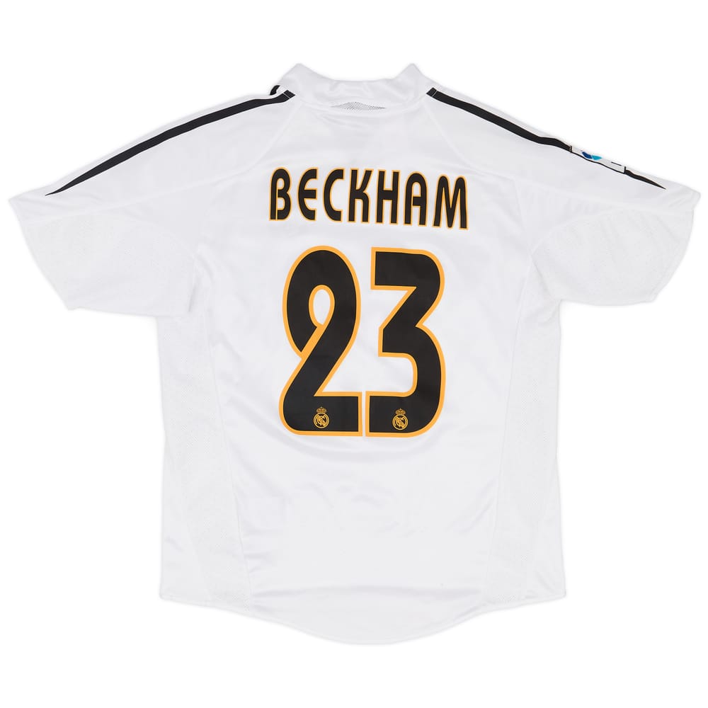 2004-05 Real Madrid Home Shirt Beckham #23 - 7/10 - (L.Boys)