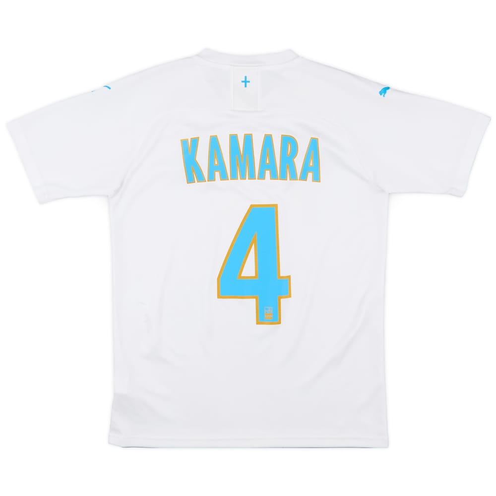 2019-20 Olympique Marseille Home Shirt Kamara #4 - 7/10 - (S)